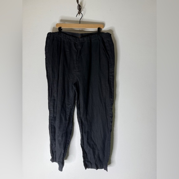 Quince European Linen Black Crop Pants Size XL - Picture 1 of 7